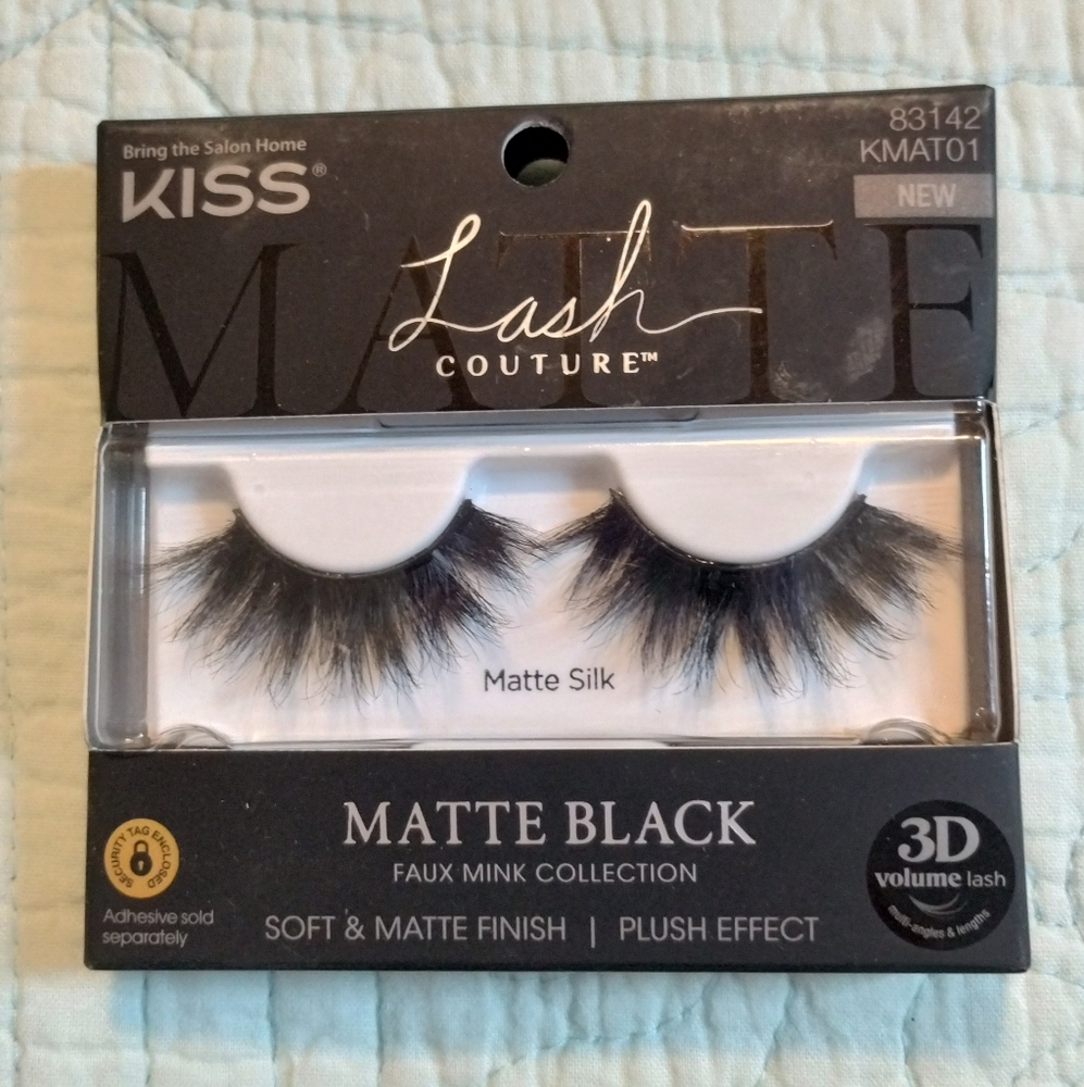 Kiss Matte Silk Lash Couture Matte Black Faux Mink Collection
